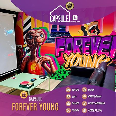 Capsule Forever Young - Jacuzzi - Sauna - Billard - Arcade De Jeux - Netflix & Home Cinema - Ping Pong Hastiere-par-dela エクステリア 写真
