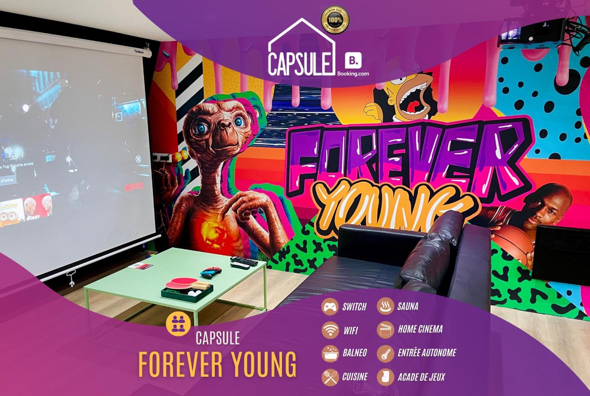 Capsule Forever Young - Jacuzzi - Sauna - Billard - Arcade De Jeux - Netflix & Home Cinema - Ping Pong Hastiere-par-dela エクステリア 写真